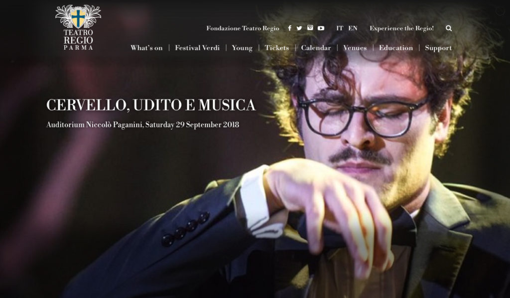 Press - Davide Santacolomba. play at Festival Verdi in Parma